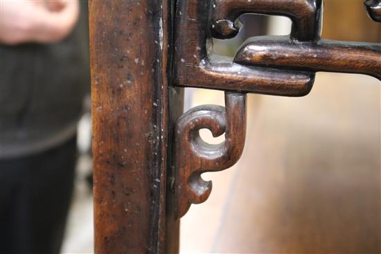 A Chinese rosewood Kang table W.77cm